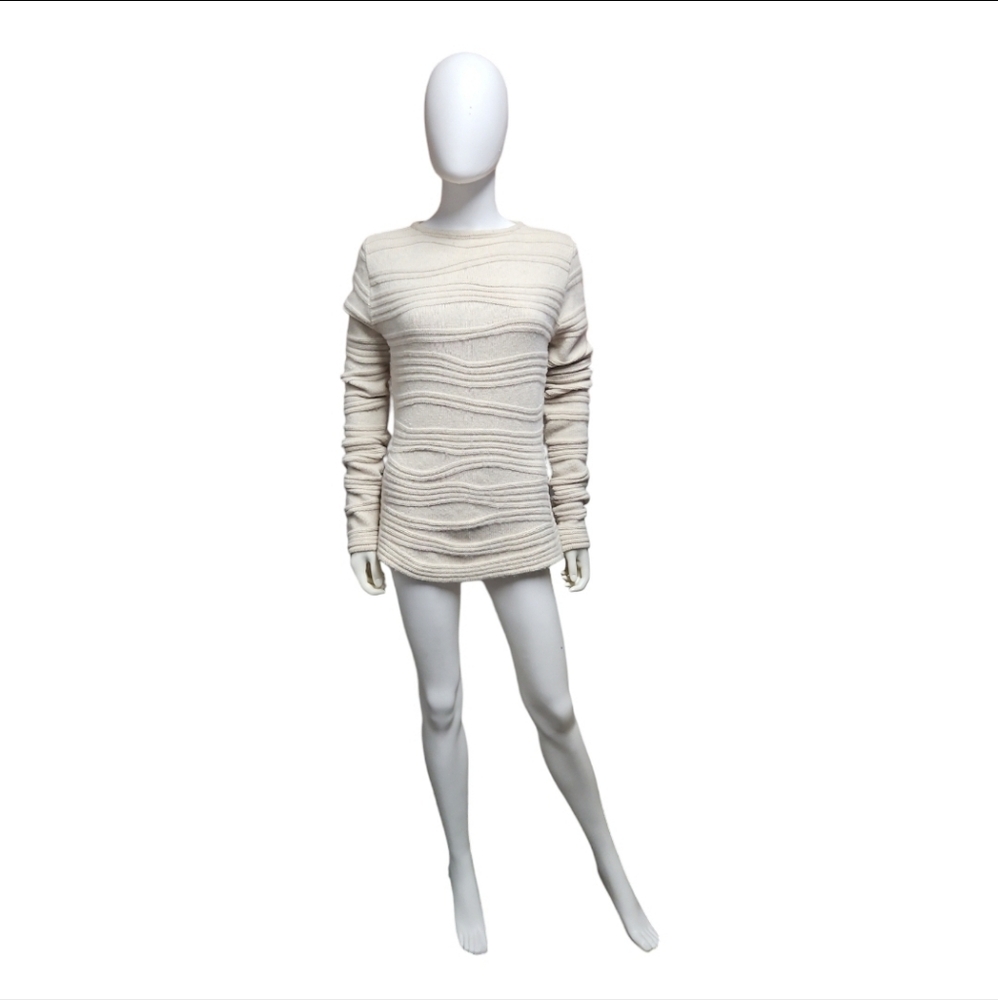 JITROIS | Deconstructed Distressed Ruched Angora Wool Knit Sweater Size US 8